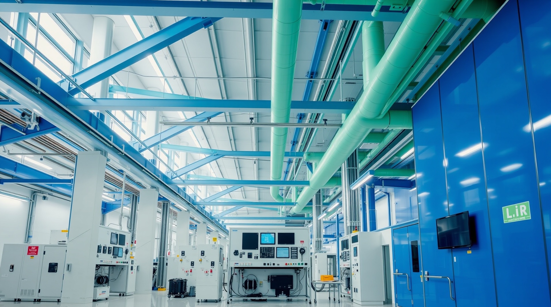 Ambiente industrial de alta tecnologia